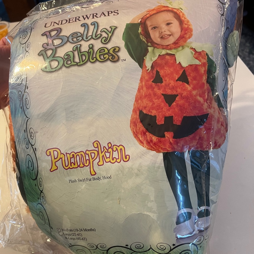 Underwraps Belly Babies Halloween Pumpkin Costume